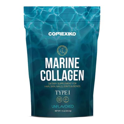 CORREXIKO Marine Collagen Powder Supplement Unflavored - 10,000mg Double Hydrolyzed Collagen Peptides per Serving - Formulated for Maximum Absorption - Hair, Skin &amp; Nails - 15oz, 42 Servings
