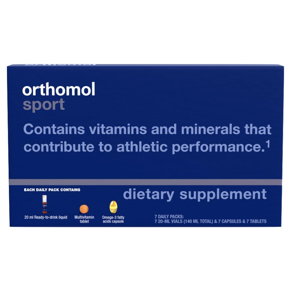 Orthomol Sport, 7-Day Supply, Premium Sports Nutrition Supplement with Vitamins A, B, C, D, E, Zinc, Iodine, Coenzyme Q10, L-Carnitine, Omega-3, and Essential Minerals for Optimal Performance