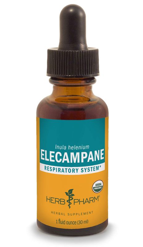 Herb Pharm Certified Organic Elecampane Liquid Extract for Respiratory System Support - 1 Ounce (DELECA01)