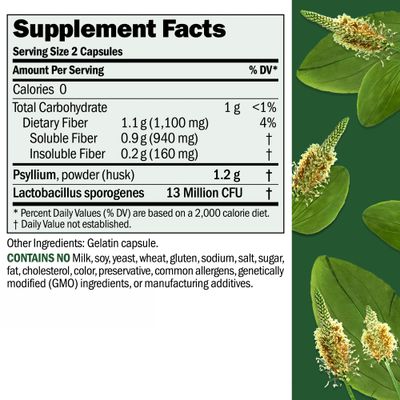 Andrew Lessman Fibermucil 180 Capsules -Psyllium Husk Powder. Gently Promotes Regularity and Digestive Health. Rich in Fiber. Gentle, Easy and Effective. No Additives. Small Easy to Swallow Capsules