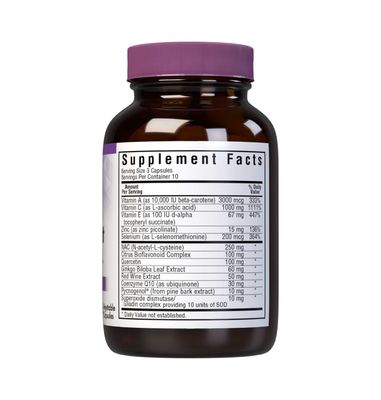 BlueBonnet Super Antioxidant Formula Vegetarian Capsules, 30 Count