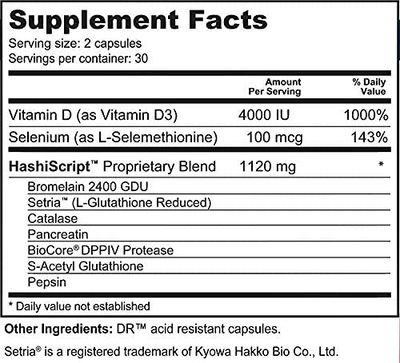 Script Essentials HashiScript Thyroid and Immune Support Formula with Catalase and Glutathione - by Suzy Cohen