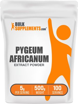 BulkSupplements.com Pygeum Africanum Extract Powder - from Pygeum Bark, Pygeum Supplement - Pygeum Powder, Gluten Free - 5000mg per Serving, 500g (1.1 lbs) (Pack of 1)