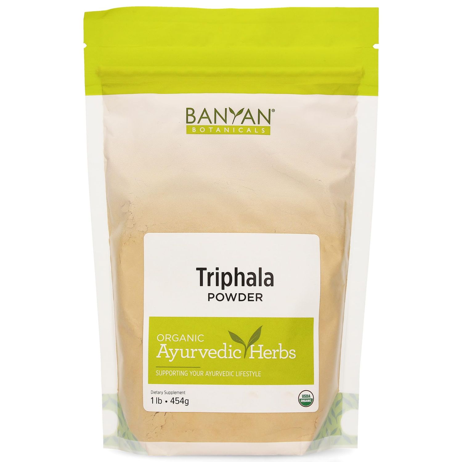 Banyan Botanicals Triphala Powder - Organic Formula of Amla, Haritaki &amp; Bibhitaki - for Daily Detoxifying, Cleansing &amp; Rejuvenation* - Maintains Regularity* - 1lb. - Non-GMO Sustainably Sourced