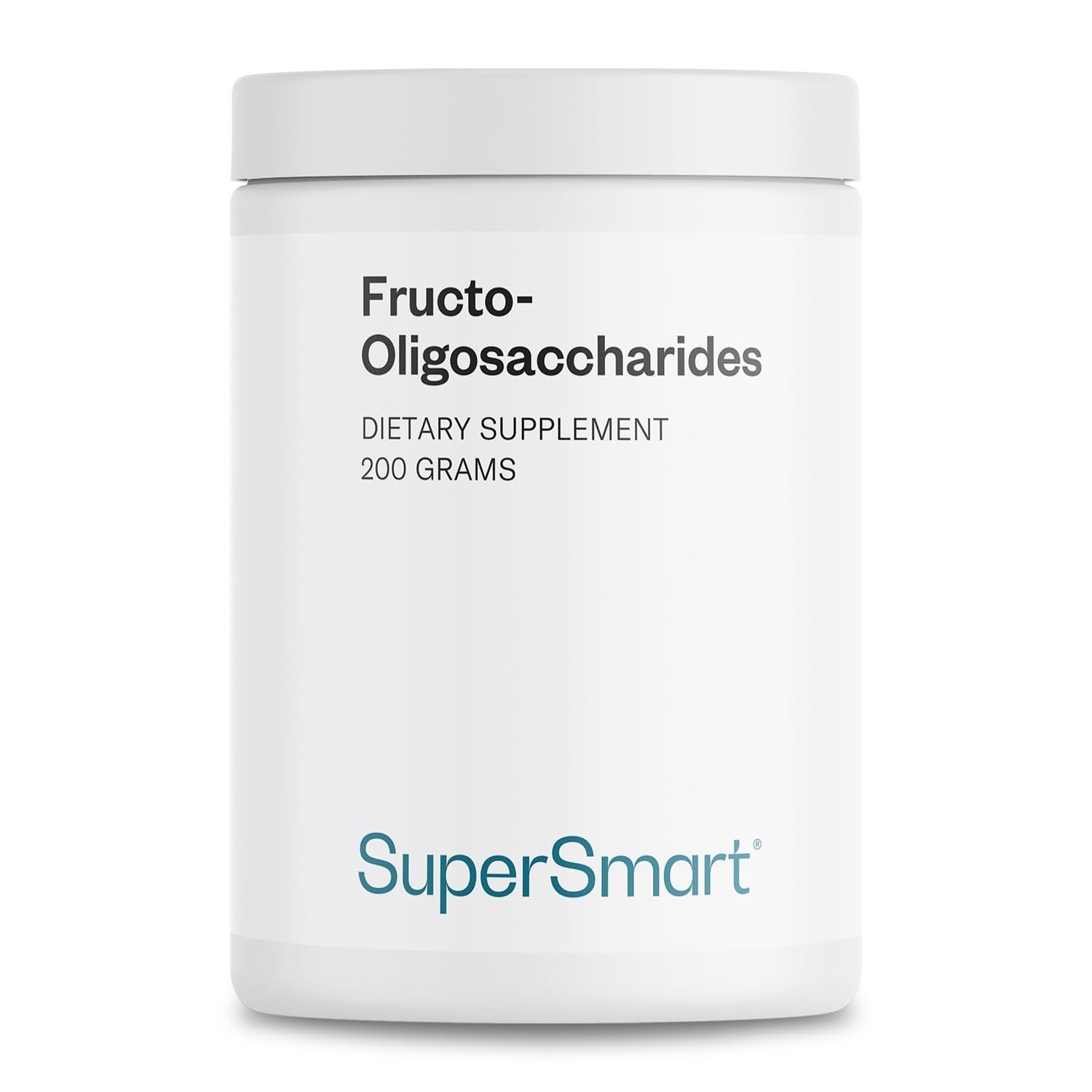Supersmart - Fructo Oligosaccharides Powder (Prebiotics FOS) - Oligofructose Inulin - Fiber Supplement - Intestinal Flora &amp; Gut Health - Digestive Support | Non-GMO &amp; Gluten Free - 200 g