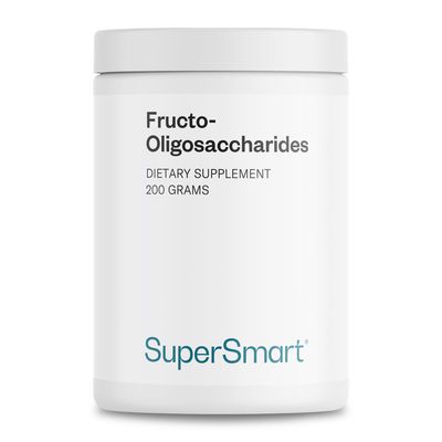Supersmart - Fructo Oligosaccharides Powder (Prebiotics FOS) - Oligofructose Inulin - Fiber Supplement - Intestinal Flora &amp; Gut Health - Digestive Support | Non-GMO &amp; Gluten Free - 200 g