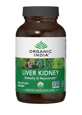 Organic India Liver and Kidney Cleanse Detox Repair - Herbal Supplement - Cleanse &amp; Rejuvenate, Supports Healthy Liver &amp; Kidney Function, Vegan, USDA Certified Organic, Non-GMO - 180 Capsules