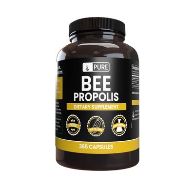PURE ORIGINAL INGREDIENTS Bee Propolis (365 Capsules) No Magnesium or Rice Fillers, Always Pure, Lab Verified