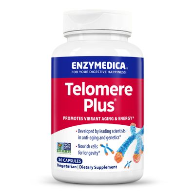 Enzymedica, Telomere Plus, Enzyme Support for Cellular Health, 30 Capsules