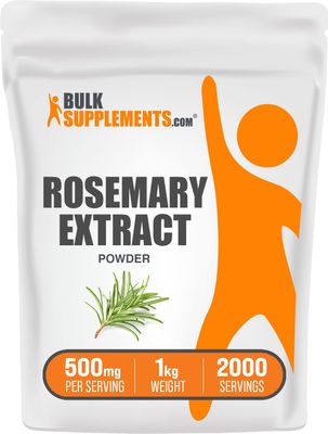 BulkSupplements.com Rosemary Extract Powder - Rosemary Supplements, from Rosemary Herb - Herbal Supplement, Gluten Free, 500mg per Serving, 1kg (2.2 lbs) (Pack of 1)