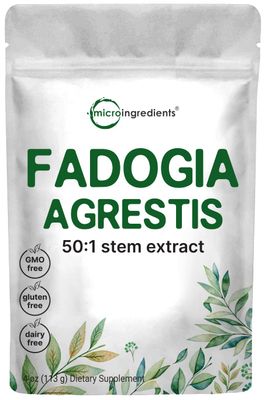 Fadogia Agrestis 600mg Per Serving, 50:1 Extract Powder, 4 Ounce, Highly Purified and Bioavailable, USA Third Party Tested, Maximum Strength, No Filler, No Additives, Non-GMO &amp; No Gluten