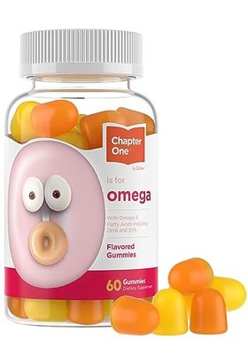 Zahler - Chapter One Omega 3 Gummies for Kids with No Fish Oil (60 Count) - Kosher Omega 3 6 9 Fatty Acids, EPA, DHA - Easy to Take Omega 3 Supplement for Healthy Growth, Development &amp; Brain Function