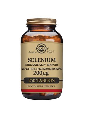 Solgar Yeast-Free Selenium 200 mcg, 250 Tablets - Supports Antioxidant &amp; Immune System Health - Non-GMO, Vegan, Gluten Free, Dairy Free, Kosher - 250 Servings