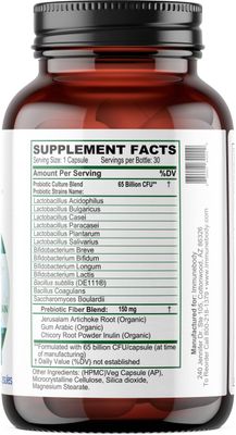 ImmuneBody - Ultimate Digestive Health Probiotic - 65 Billion CFU, 13 Probiotic Strains, SBOs, Prebiotic | Immune Support | Men & Women | Digestive Health Probiotics | Gut Health - 30 Capsules