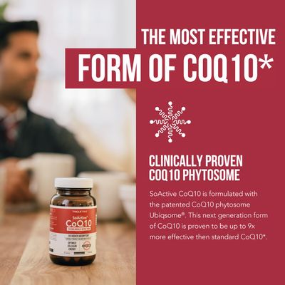 SoActive CoQ10 250 mg: CoQ10 Phytosome with up to 9X Higher Absorption - Proven Cellular Delivery - Supports Cellular Energy Production (60 Capsules)