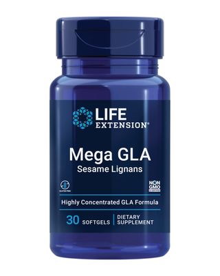 Life Extension Mega GLA Sesame Lignans - Gamma-Linolenic Acid from Borage Oil Supplement - Whole Body Health &amp; Inflammation Health Support - Gluten-Free, Non-GMO - 30 Softgels