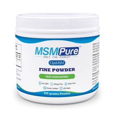 KALA HEALTH MSMPure Fine MSM Powder Crystals - Organic Sulfur for Joint Flexibility, Skin Appearance, and Hair &amp; Nail Support - 8.8 oz, USA Made, Distilled Flakes
