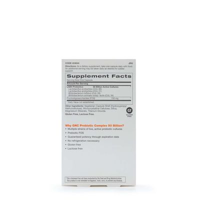 GNC Probiotic Complex Daily Need with 50 Billion CFUs, 60 Capsules, Daily Probiotic Support