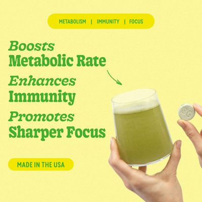 8Greens Supergreens Tablets | Super Greens Powder Superfood Tablet, Metabolism Immunity & Focus, Daily Greens Effervescent Tablets, Organic: Aloe Vera, Spirulina, Chlorella, Lemon Lime, 30 Servings