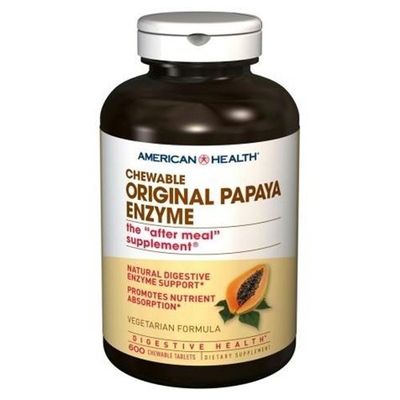 AMERICAN HEALTH Papaya Enzyme;Original, 600 CT