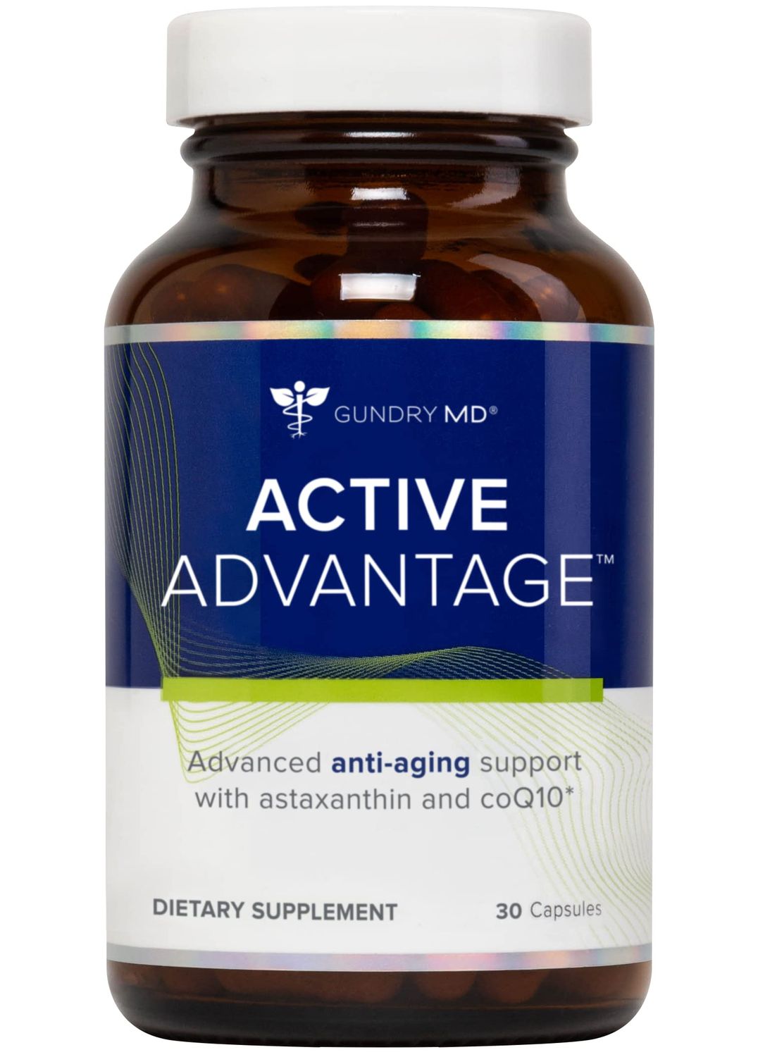 Gundry MD Active Advantage Astaxanthin and CoQ10 Supplement to Support Energy, Strength and Metabolism, 30 Count