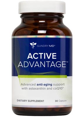 Gundry MD Active Advantage Astaxanthin and CoQ10 Supplement to Support Energy, Strength and Metabolism, 30 Count