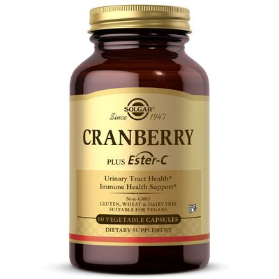 Solgar CRAN FLORA w/ Probiotics Plus Ester-C, 60 Veg. Caps - Support Urinary Tract, Immune &amp; Intestinal Health - Cranberry Powder for Digestion - Non GMO, Vegan, Gluten Free, Dairy Free - 30 Servings