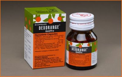 Dexorange 30 Capsules Hematinic Capsules Anemia Weakness Ulcer Piles Peptic Herbal
