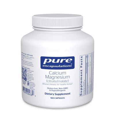 Pure Encapsulations Calcium Magnesium (Citrate/Malate) | Supplement to Support Bone and Cardiovascular Health* | 180 Capsules