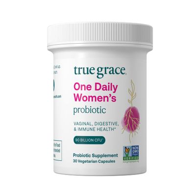 True Grace One Daily Womens Probiotic - 30 Vegetarian Capsules - Digestive, Vaginal &amp; Immune Health - Organic, Gluten Free, Dairy Free, Soy Free