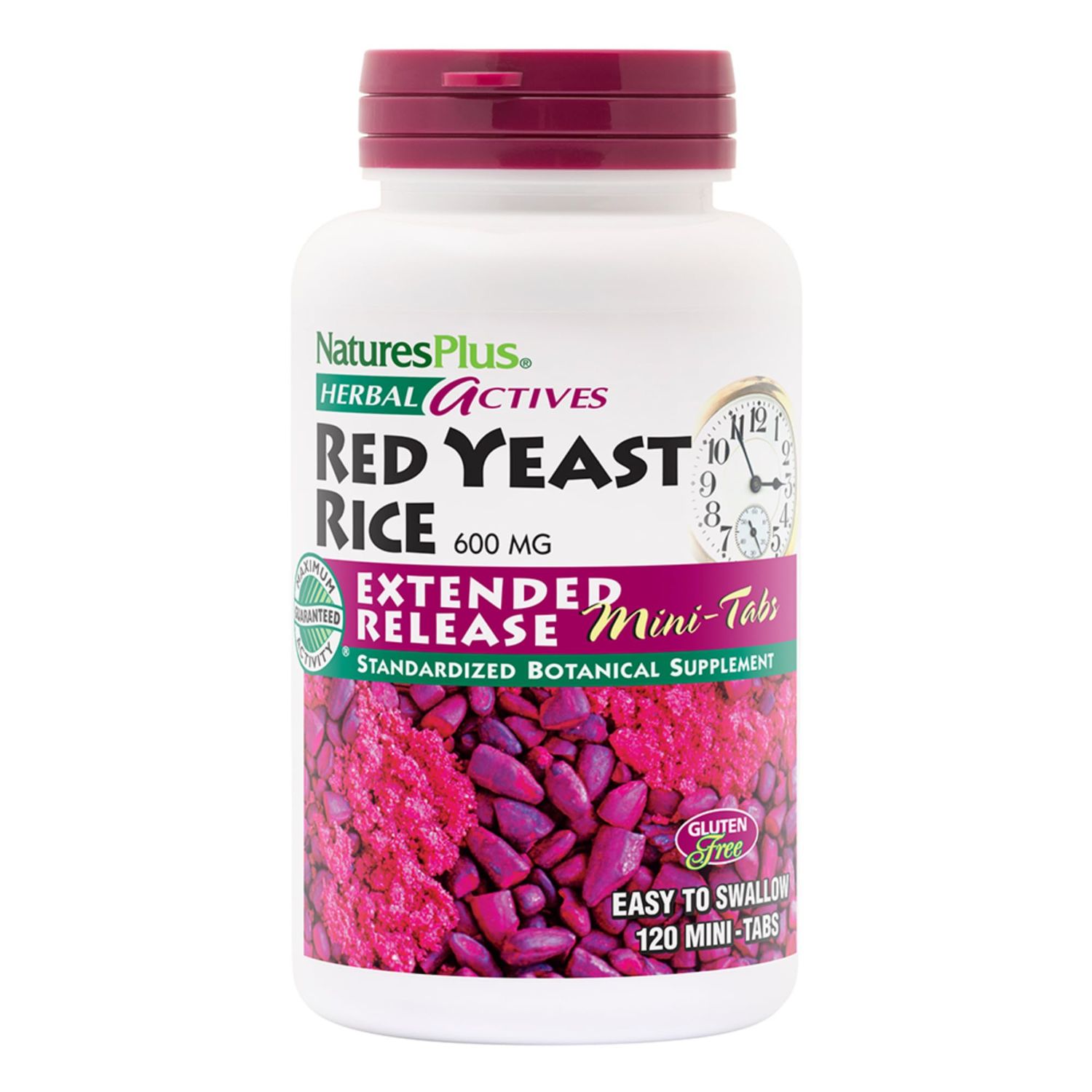 Nature&#39;s Plus - Herbal Actives Red Yeast Rice 600 mg Extended Release Mini-tabs, 120 count