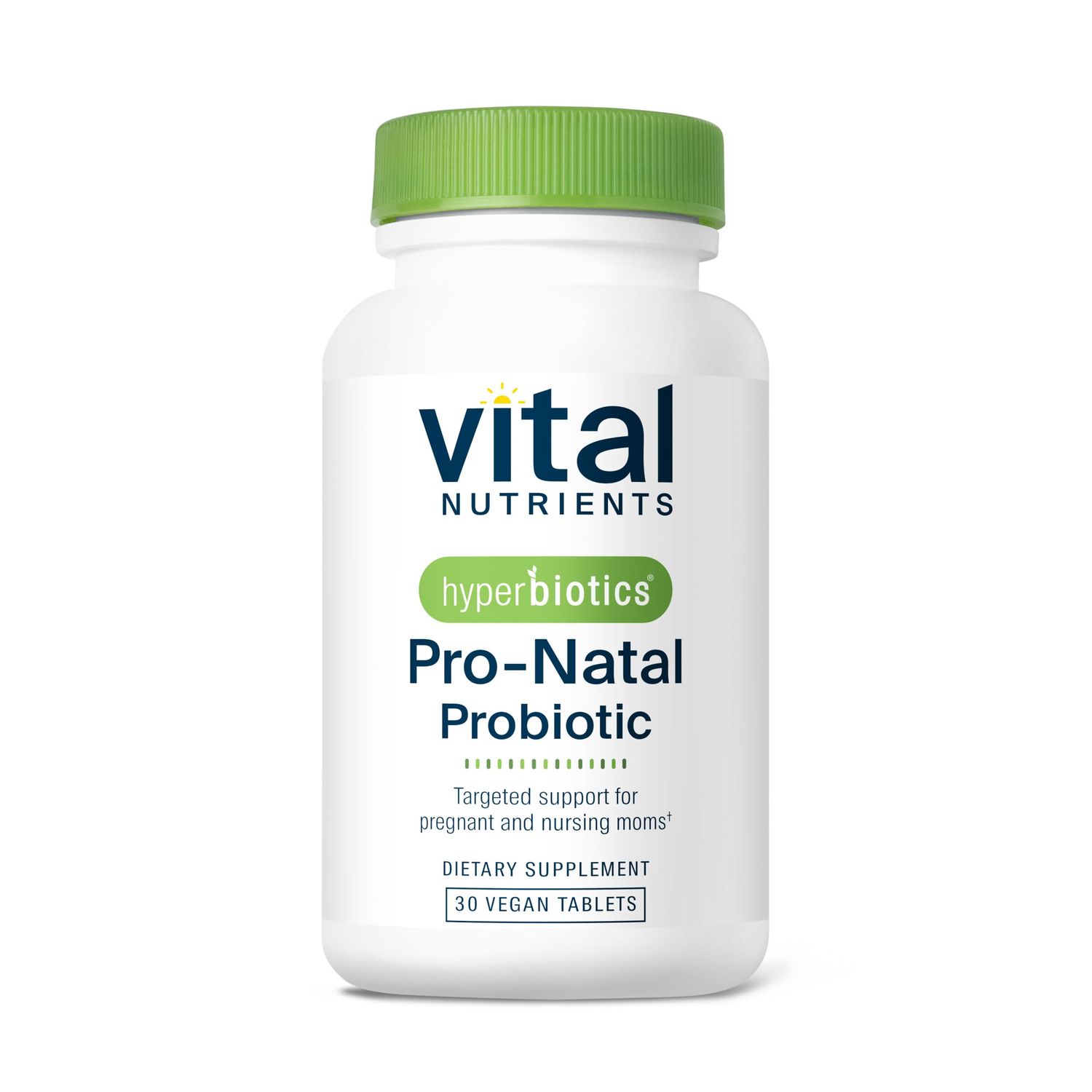 Hyperbiotics Vital Nutrients Pro-Natal Probiotic (Pro-Mom) | Prenatal Probiotic | Support for Occasional Nausea, Bloating, and Gas | Non-GMO | Shelf-Stable | Gluten, Dairy, Soy Free | 30 Tabletst
