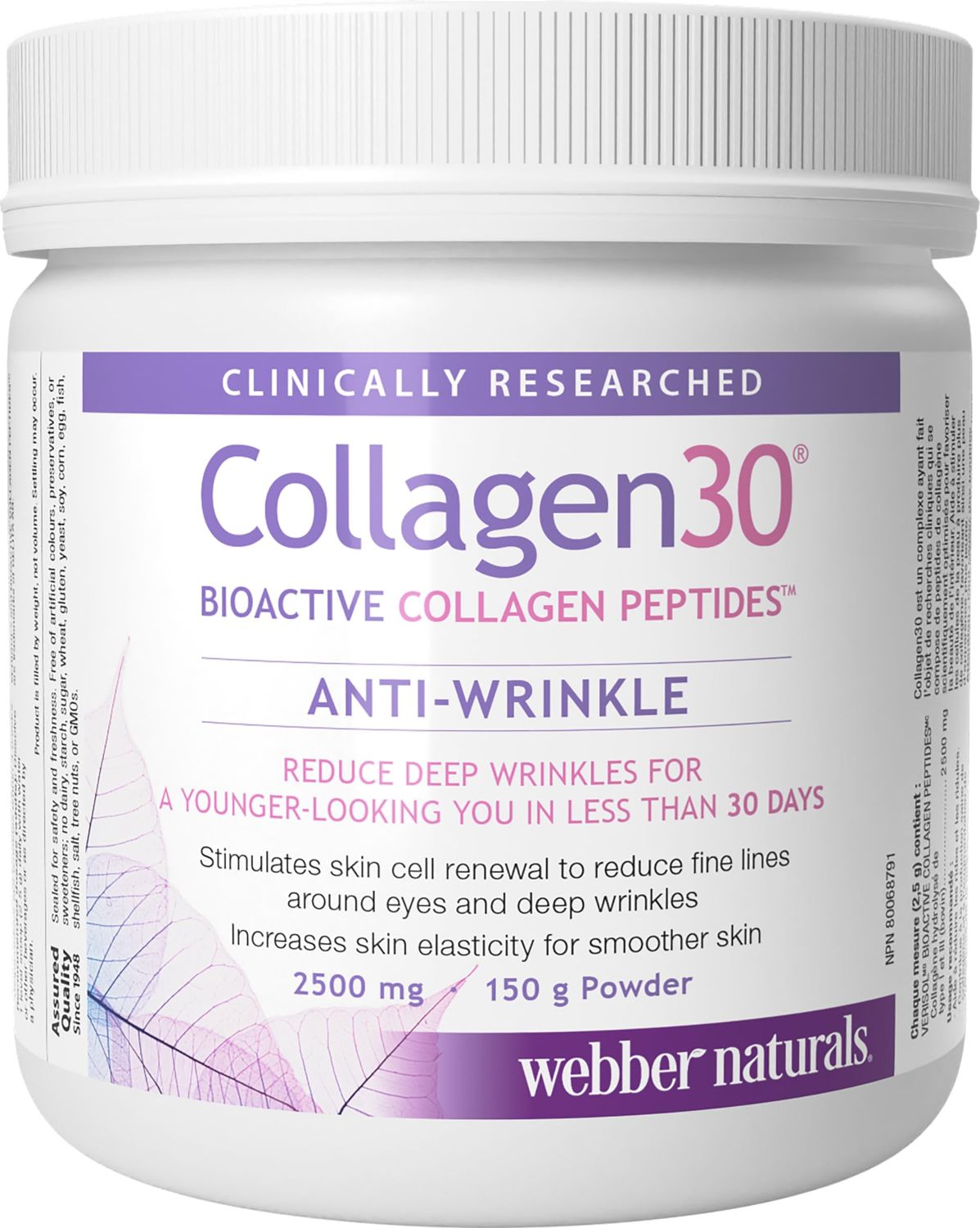 Webber Naturals Collagen30 Anti-Wrinkle 2500 mg
