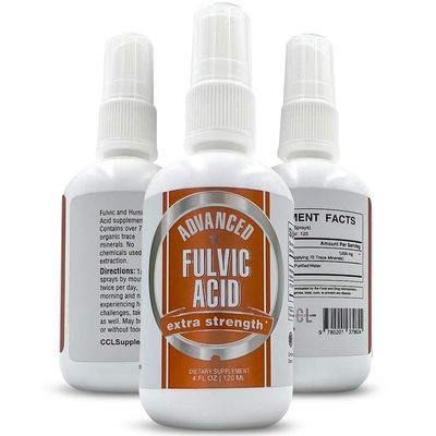 CCL Supplements Advanced Fulvic Acid and Humic Acid Trace Mineral Liquid Spray Supplement. 70+ Ionic Organic Vital Minerals &amp; Electrolytes, Similar Benefits of Shilajit &amp; Drops (4 oz, 120 Servings)
