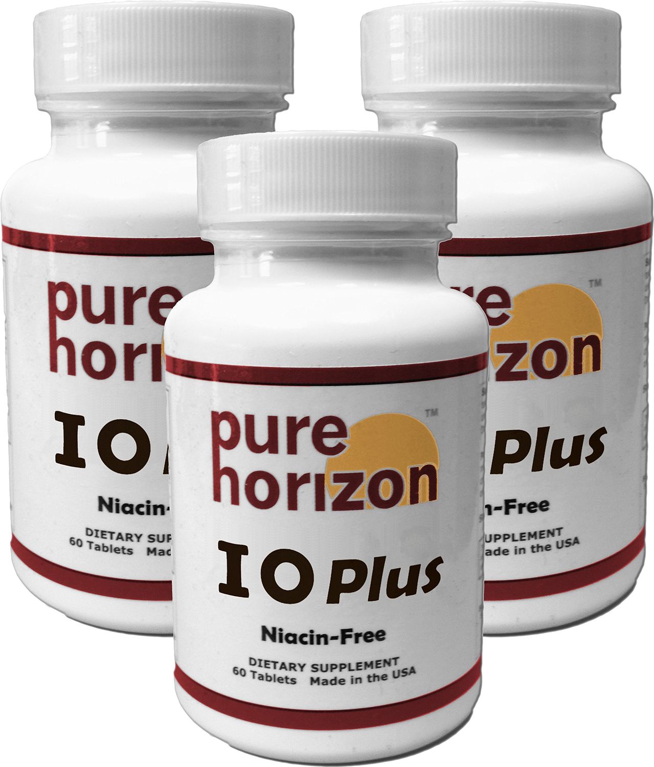 Pure Horizon IOPlus Niacin-Free Iodine Supplement - 3 Bottles