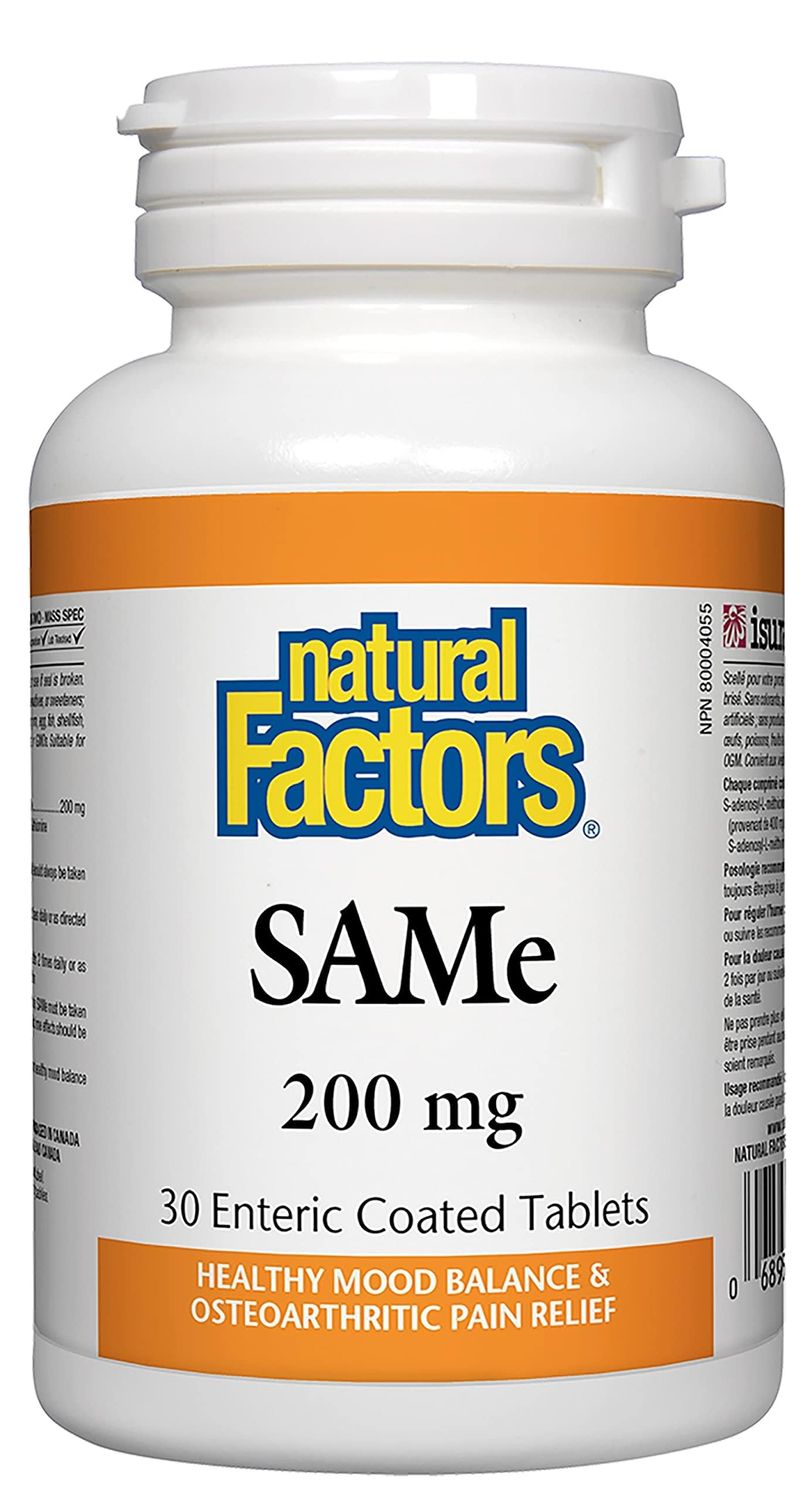 Natural Factors - Same 200mg, Joint &amp; Mood Support, 30 Enteric Coated Tablets