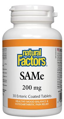 Natural Factors - Same 200mg, Joint &amp; Mood Support, 30 Enteric Coated Tablets