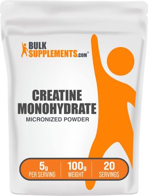 BulkSupplements.com Creatine Monohydrate Powder - Creatine Supplement, Micronized Creatine, Creatine Powder - Unflavored &amp; Gluten Free, 5g (5000mg) per Servings, 100g (3.5 oz) (Pack of 1)