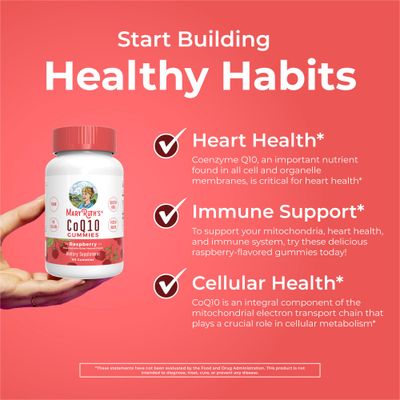 MaryRuth Organics CoQ10 | 1 Month Supply | CoQ10 Gummies | CoQ10 Supplements for Adults| Gummy Supplements for Heart Health &amp; Cellular Energy | Vegan | Non-GMO | Gluten Free | 60 Count