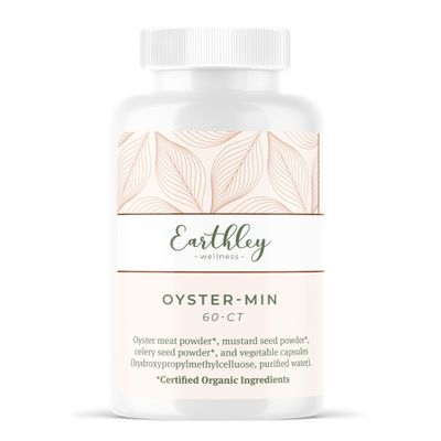 Earthley Wellness Oyster-Min, Oyster Meat Powder Extract with Minerals for Absorbtion, Provides Natural Energy &amp; A Rich Source of Iodine, Zinc, B12, Copper, and Iron (60 Servings, Capsules)