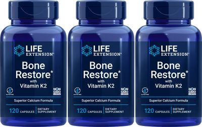 Bone Restore with Vitamin K2 120 Capsules-Pack-3