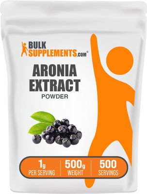 BulkSupplements.com Aronia Extract Powder - Aronia Berry Extract, Chokeberry Supplement, Sourced from Aronia Berry - Gluten Free, 1000mg per Serving, 500g (1.1 lbs) (Pack of 1)