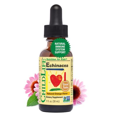 CHILDLIFE ESSENTIALS Echinacea for Kids - Kids Echinacea Drops, Liquid Echinacea Tincture, Alcohol Free Echinacea Liquid Supplement for Babies, Toddlers, Children - Natural Orange, 1 Fl Oz (Pack of 1)