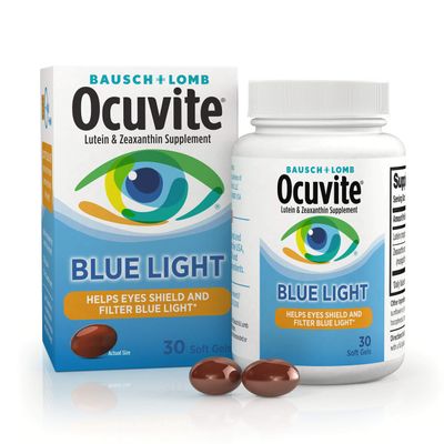 Ocuvite Blue Light Lutein 25mg Lutein &amp; Zeaxanthin Supplement, by Bausch + Lomb, 30 Softgels (Packaging May Vary)
