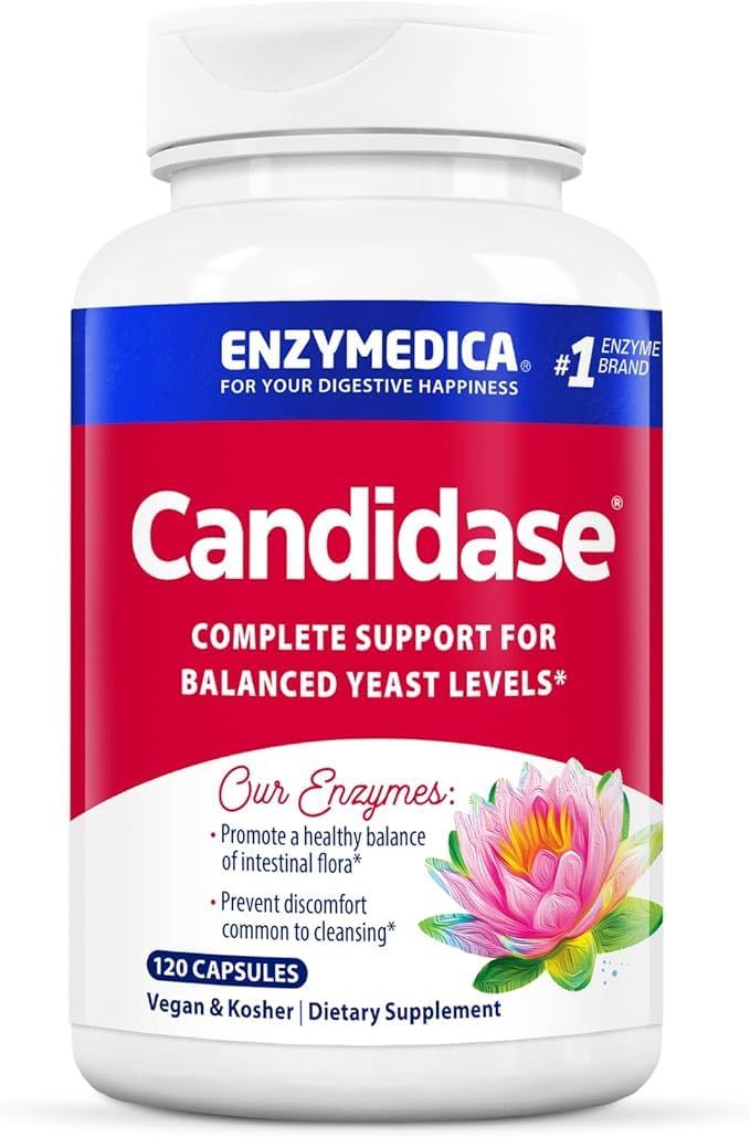 Enzymedica, Candidase, Digestive Enzymes for Gentle Cleansing Support, Gut Health &amp; Digestion, 120 Count