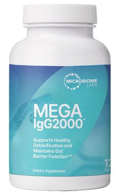 Microbiome Labs Mega IgG2000 Capsules - Dairy-Free Alternative to Bovine Colostrum Supplement - Immunoglobulin Supplement from Bovine Serum to Support Digestive Health (120 Capsules)