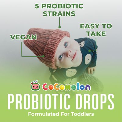 MaryRuth's Cocomelon Toddler Probiotic Liquid Drops | Kids Probiotics for Ages 1-3 | 5 Probiotic Strains | 150 Billion CFU Per Serving | USDA Organic | Sugar Free | Vegan | Gluten Free | 1 Fl Oz