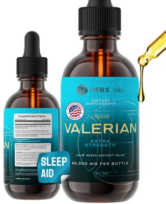 HEBS LAB. Organic Valerian Root Extract - Made in USA - Non GMO Valerian Tincture 2 Fl Oz