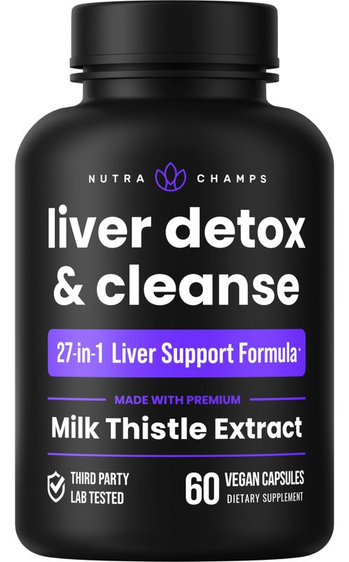Liver Cleanse Detox &amp; Repair Formula | 20+ Herbs: Milk Thistle Extract with Silymarin, Artichoke, Dandelion, Chicory Root Powder &amp; More! | Premium Liver Support Pills Supplement, 60 Capsules