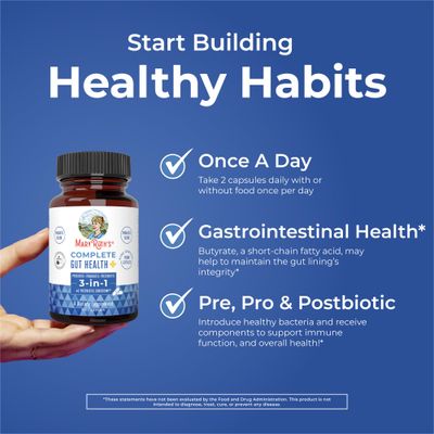 MaryRuth's 3-in-1 Probiotics for Complete Gut Health | Gut Health Supplement for Women & Men | Probiotic for Digestion & Immune Support | 50 Billion CFU | 30 Count